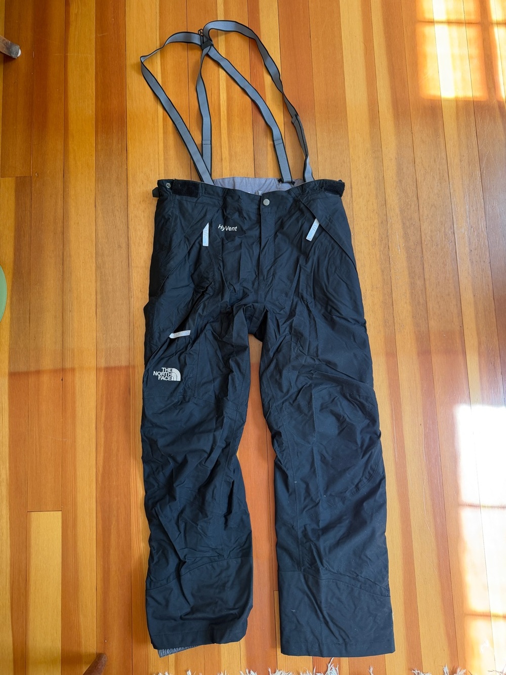 The North Face Hyvent Black women’s Snow Pants with Adjustable Suspenders